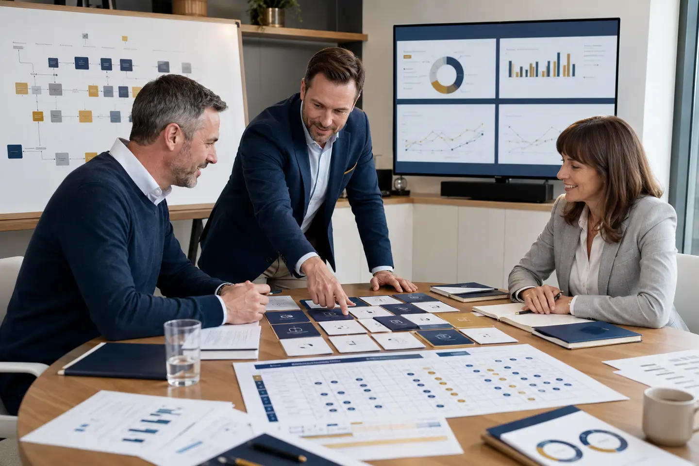 KI-generierte Darstellung: Workshop zur Entwicklung von SAM-Prozessen, Rollenmatrix und Governance-Struktur