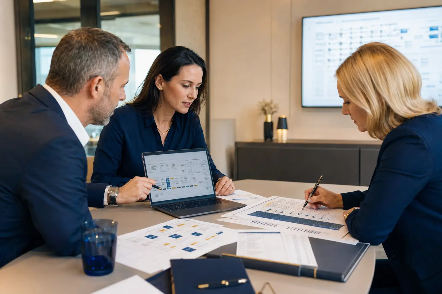 KI-generierte Darstellung: Workshop zu SAM-Datenquellen, Schnittstellen, Qualitätsregeln und Toolstrategie